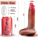 Dildo na przyssawce, Telescopic Power Stroke, ruch posuwisty i wibracje, silikon, pilot zdalny