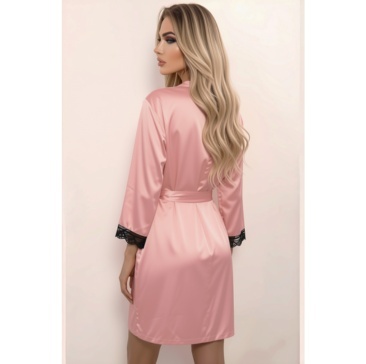 Komplet bielizny, 4 części: koszulka, peniuar i 2 paty stringów, Pink, LivcoCorsetti