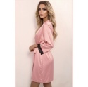 Komplet bielizny, 4 części: koszulka, peniuar i 2 paty stringów, Pink, LivcoCorsetti