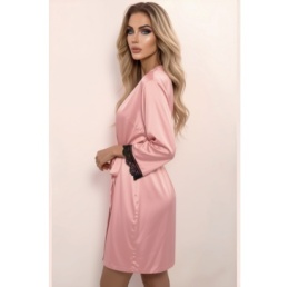 Komplet bielizny, 4 części: koszulka, peniuar i 2 paty stringów, Pink, LivcoCorsetti