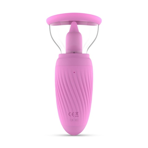 Masażer (pompka, język) łechtaczki połączony z pompką waginalną, stymulator dla pań, Teazers, USB