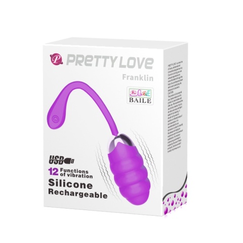 Masażer (stymulator), wibrujące jajko Franklin Pretty Love, USB, płynny silikon