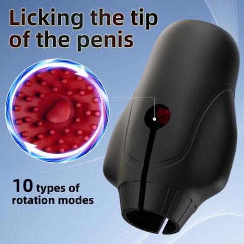 Masturbator Cyclone Spinner, masażer penisa, stroker, z wibracjami i rotacjami, silikon, USB