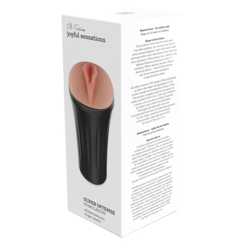 Masturbator bez wibracji, Soft Cup, wagina, płynny silikon, duża puszka