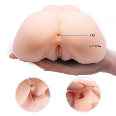Masturbator realistyczny z wibracjami, Veronica: pupa - wagina i anus, 3,6 kg, nie potrzebuje lubrykantu, wystarczy woda