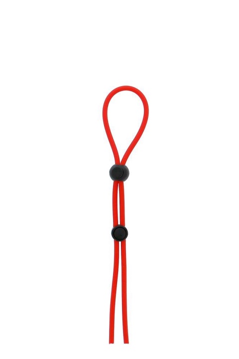 Pierścień erekcyjny typu "lasso", na penisa i jądra, z regulowanym obwodem, silikon