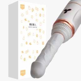 Seks maszyna sterowana aplikacją, samobieżna, teleskopowa, , podgrzewane dildo na przyssawce, silikon, USB