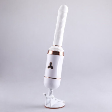Seks maszyna sterowana aplikacją, samobieżna, teleskopowa, , podgrzewane dildo na przyssawce, silikon, USB