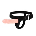 Strap-on Jessica Vibro, zakładany przez kobietę, dildo bez jąder, TPR, wibracje, pilot na kablu