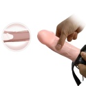 Strap-on Jessica Vibro, zakładany przez kobietę, dildo bez jąder, TPR, wibracje, pilot na kablu