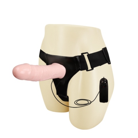 Strap-on do zakładania przez mężczyznę ( do połowy pusty w środku), z wibracjami, pilot na kablu, PVC, Men"s Pants Replacement