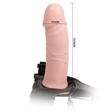 Strap-on do zakładania przez mężczyznę ( do połowy pusty w środku), z wibracjami, pilot na kablu, PVC, Men"s Pants Replacement