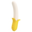Wibrator Teleskopowy Banan, wibracje i ruch posuwisty, silikon, USB