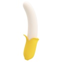 Wibrator Teleskopowy Banan, wibracje i ruch posuwisty, silikon, USB