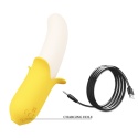 Wibrator Teleskopowy Banan, wibracje i ruch posuwisty, silikon, USB