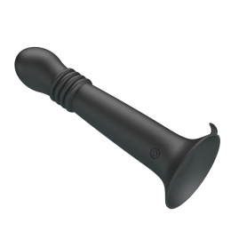 Wibrator na przyssawce, Stellan, teleskopowe, nierealistyczne dildo na przyssawce, pchnięcia i rotacje, silikon USB