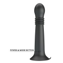 Wibrator na przyssawce, Stellan, teleskopowe, nierealistyczne dildo na przyssawce, pchnięcia i rotacje, silikon USB