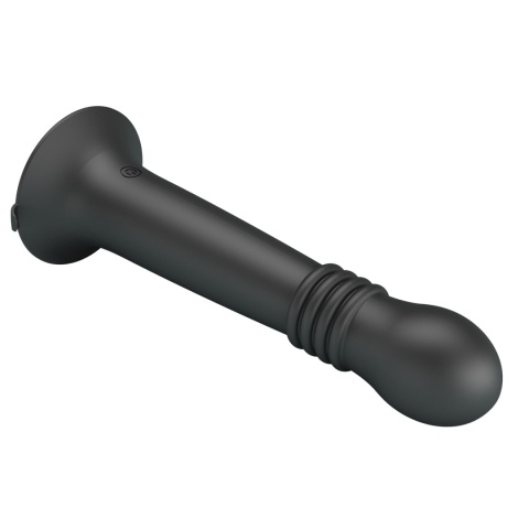 Wibrator na przyssawce, Stellan, teleskopowe, nierealistyczne dildo na przyssawce, pchnięcia i rotacje, silikon USB