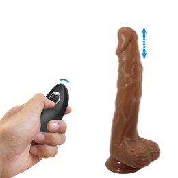 Wibrator, dildo na przyssawce, teleskopowe, Bodach, ruch rotacyjny i posuwisty, pilot bezprzewodowy, USB, cyberskóra