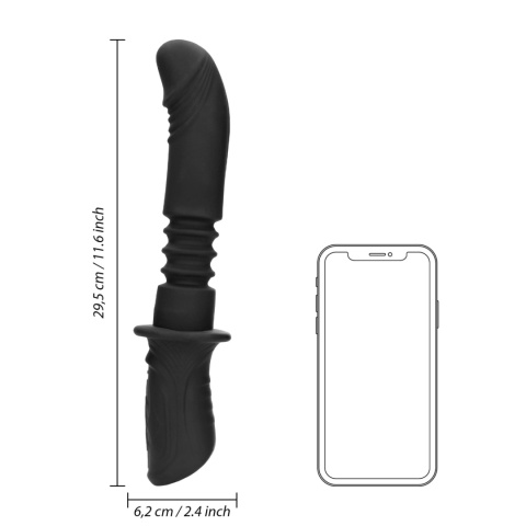 Wibrator o ruch posuwistym, pulsator z wibracjami, silikon płynny, USB, Ouch!