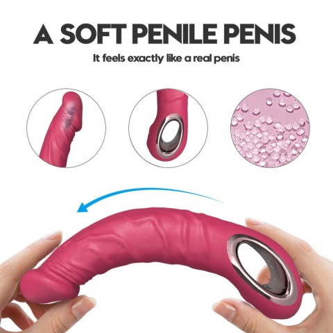Wibrator realistyczny JUMP-O, silikon, wodoodporność, USB
