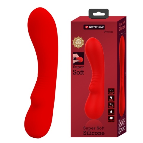 Wibrator z miękkiego silikonu płynnego, duży, Pretty Love Prescot, USB