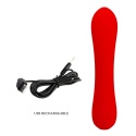 Wibrator z miękkiego silikonu płynnego, duży, Pretty Love Prescot, USB