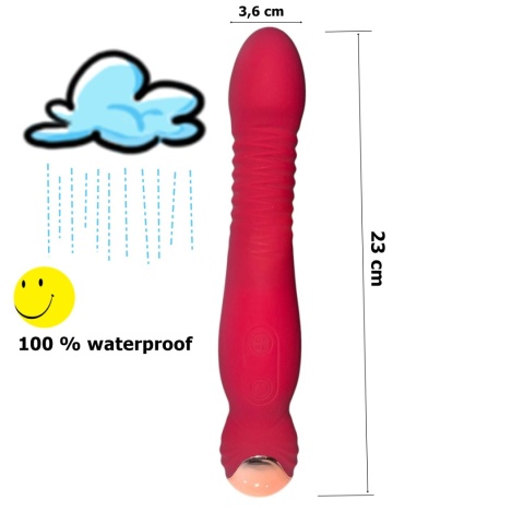 Wibrator Ron Red, silikon, USB