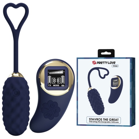 Wibrujące jajko Pretty Love Vivian z bezprzewodowym pilotem zegarowym, silikon, USB