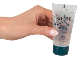 Żel/lubrykant na bazie wody, Just Glide Premium, z pantenolem i kwasem hialuronowym, tuba 200 ml