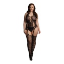 Bodystocking Le Désir Lace Suspender, Plus Size, rozmiar XL-4XL