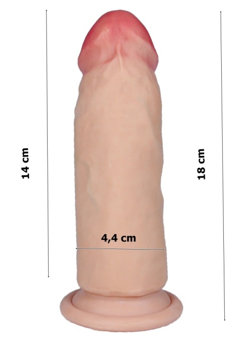 Dildo na przyssawce, bez jąder, cyberskóra, Kratos, Boss of Toys