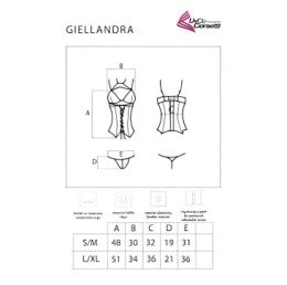Gorset miękki i stringi, komplet bielizny Giellandra, LivCoCorsetti