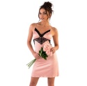 Komplet bielizny, 4 części: koszulka, peniuar i 2 pary stringów, Pink, LivcoCorsetti