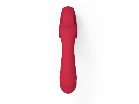 Masażer Crescent Tongue, stymulator dla kobiet, dwufunkcyjny: penetracja i stymulacja łechtaczki językiem, silikon, USB