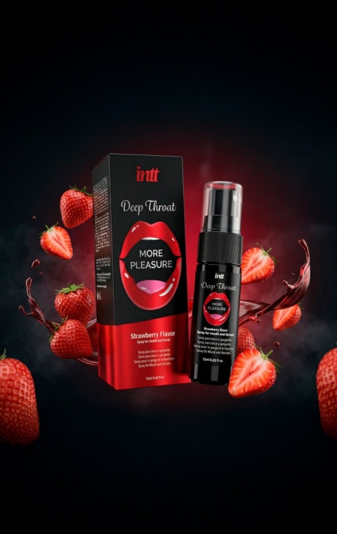 Spray Deep Throat (glębokie gardło), ułatwiający głęboki seks oralny, 12 ml, INTT Cosmetics