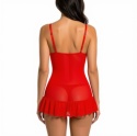 Zestaw bielizny Nuit Red: koszulka i stringi, LivCoCorsetti