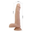 Dildo na przyssawce, Davey, ruch posuwisty i wibracje, silikon, pilot zdalny