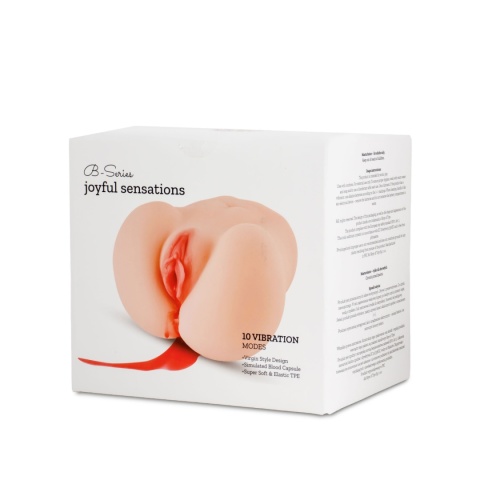 Masturbator Virgin Style 2 z wibracjami, z jednorazowym zbiornikiem ze sztuczną krwią