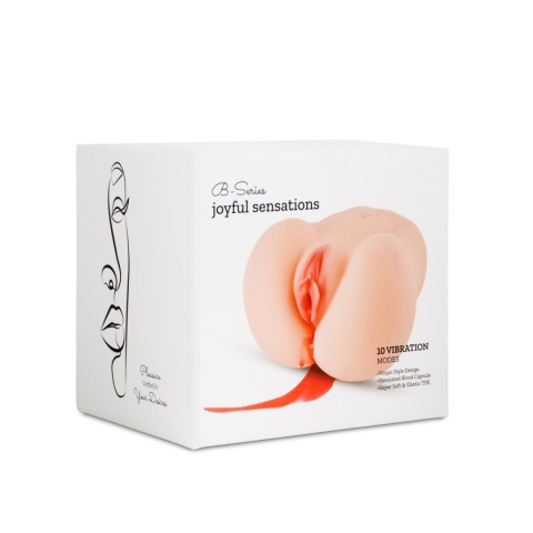 Masturbator Virgin Style 2 z wibracjami, z jednorazowym zbiornikiem ze sztuczną krwią
