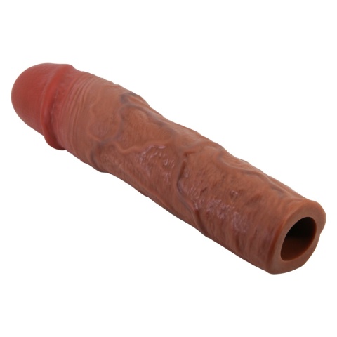 Nakładka (przedłużka) na penisa Stevenson, TPR, wydłuża o 7.6 cm, bez zaczepu na jądra