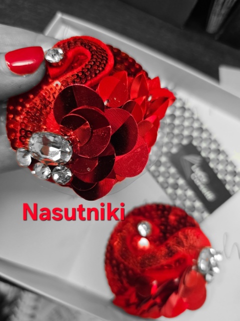 Nasutniki wielorazowe z cekinów i cyrkonii, bardzo dekoracyjne, NORIAN, LivCo Corsetti