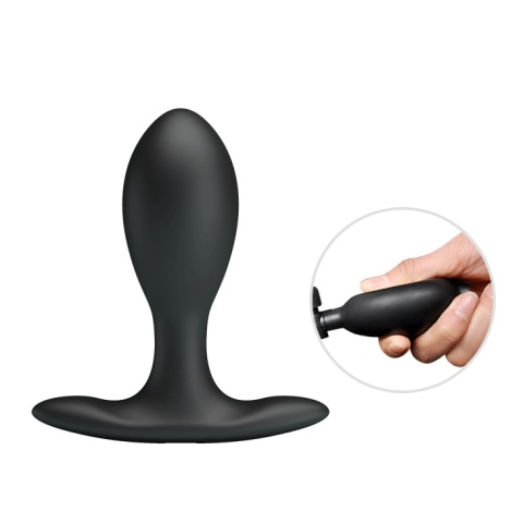Korek analny pompowany bez wibracji, z mimośrodową kulką, stymulator prostaty
