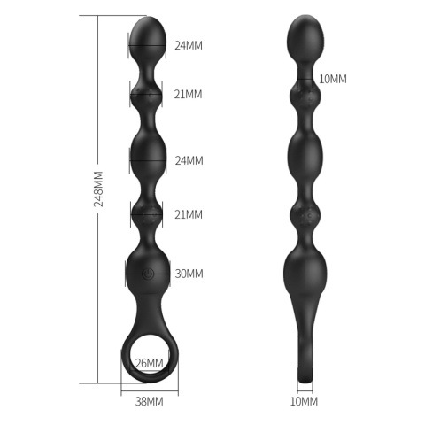 Dildo analne kulkowe VAN, wibrujące, giętkie