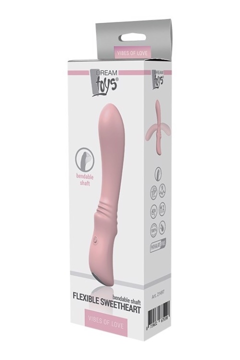 Wibrator prosty Flexible Sweetheart, do punktu G, giętki, Dream Toys