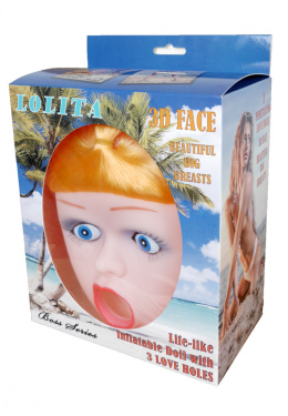 Dmuchana pompowana lalka erotyczna z twarzą 3D, blondynka Lolita Boss of Toys