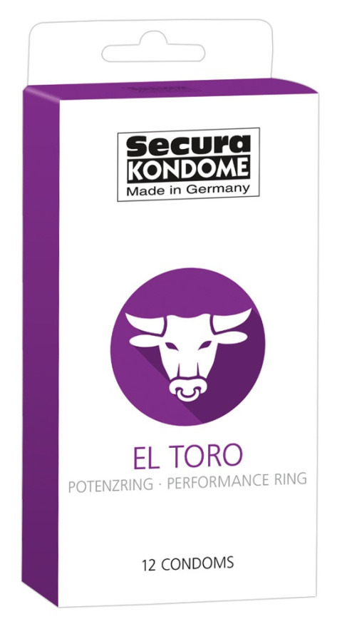 Prezerwatywy Secura Kondome El Toro, z pierścieniem erekcyjnym, 24 sztuk
