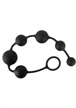 Kulki analne Black Velvet Anal Beads, silikon, (sznurek kulek analnych).