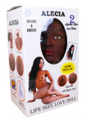 Czarnoskóra dmuchana pompowana lalka erotyczna Alecia wagina i anus - cyberskóra Boss of Toys
