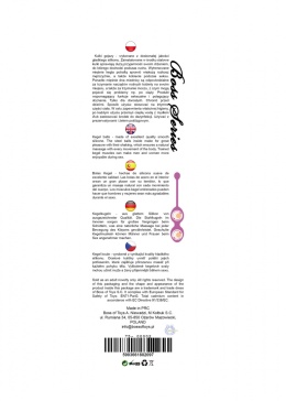 Kulki gejszy (trening mięśni Kegla), z mimośrodem, silikon, 3,6 cm/90 g, Boss of Toys